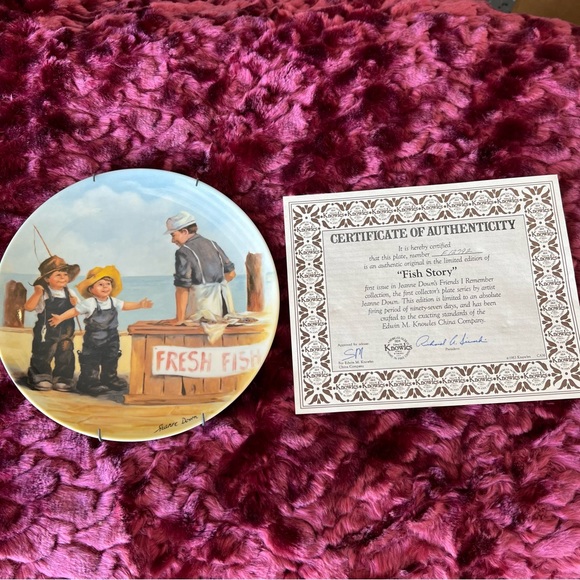Knowles ‘Fish Story’ Collectible Plate 1983 - Picture 1 of 4